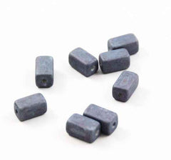Blue Ceramic Rectangle Beads NOS (12)