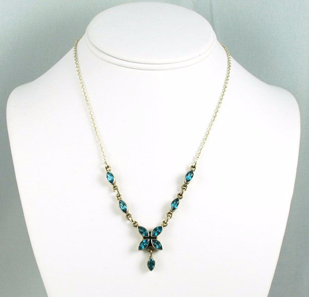 Blue Topaz Sterling Necklace