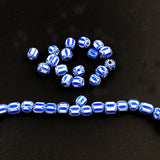 Blue & White Chevron Beads - Vintage Italian