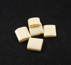 Rustic Carved Bone Beads with 4 Holes 20mm (5)