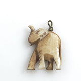 Carved Bone Elephant Pendant