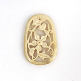 Carved flower bone pendant