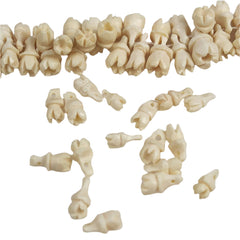 Bone Carved Flower Beads (12)