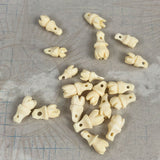 Vintage carved bone beads