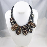 Carved Bone Collar Necklace Ethnic Vintage