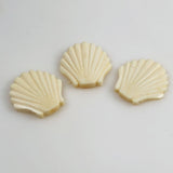 Carved bone shell beads