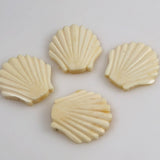 Carved bone shell beads