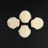 Carved bone shell beads