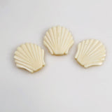 Carved bone shell beads