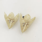 Victorian carved thistle earrings