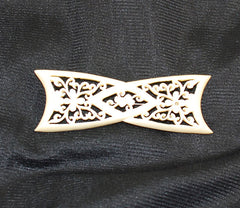 Victorian Pierced Bone Floral Brooch Vintage