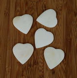 Hand Carved Ox Bone Heart Pendants