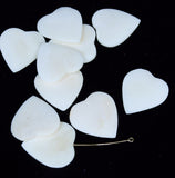 Hand Carved Ox Bone Heart Pendants