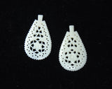 Pierced & Carved Bone Pendants Vintage