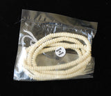 Natural Ox Bone Rondelle Beads Extra Long Strand in Package