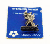 Sterling Boston Minuteman Charm Vintage
