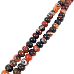 Banded Agate Rondelle Beads 14mm