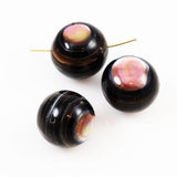 Large Brown Mother of Pearl Round Beads 26mm