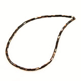 Brown Mother of Pearl Tube Beads
