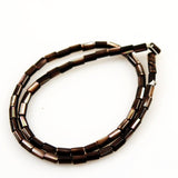 Brown Mother of Pearl Tube Beads