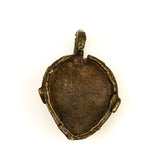 African Brass Baoule Face or Mask Pendant