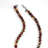 Brecciated Jasper Necklace With Jade Pendant