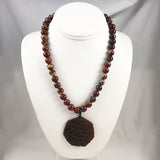 Brecciated Jasper Necklace With Jade Pendant