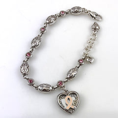 Brighton "Trust Your Journey" Heart Charm Bracelet