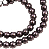 Bronze Pearl Necklace 8mm Flapper Style