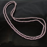 Bronze Pearl Necklace 8mm Flapper Style