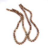 brown fossil 8mm beads