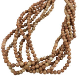 Brown Fossil Beads Vintage