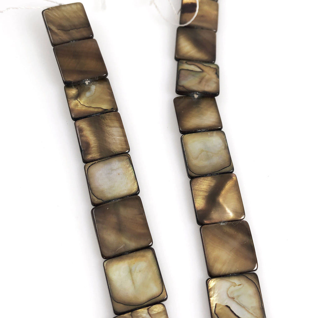 Brown mother of pearl shell beads