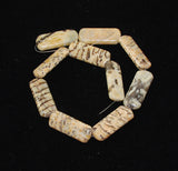 Graphic Feldspar Gemstone Rectangle Bead Strands