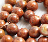 Brown Fossil Gemstone Bead Strands