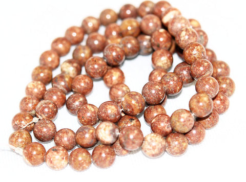 Brown Fossil Gemstone Bead Strands