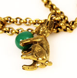 Easter Bunny With Basket Necklace Gold Filled Signature