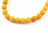 Yellow Buri 10mm Round Bead Strands