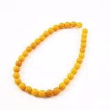 Yellow Buri 10mm Round Bead Strands