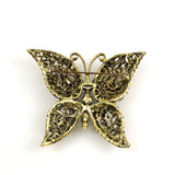 Vintage rhinestone butterfly brooch