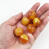 Butterscotch Amber Lucite Barrel Beads