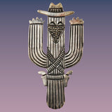 Navajo Sterling Cactus Brooch