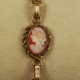 Vintage cameo bracelet gold