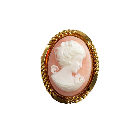 Victorian Revival Cameo Brooch 