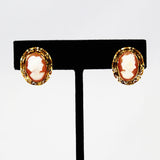 Vintage Cameo Gold Filled Earrings Clip On