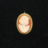 Cameo 14K Gold Brooch by Carla