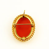 Vintage Cameo 14K Gold Brooch by Carla