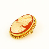 Vintage Cameo Brooch 14K by Carla