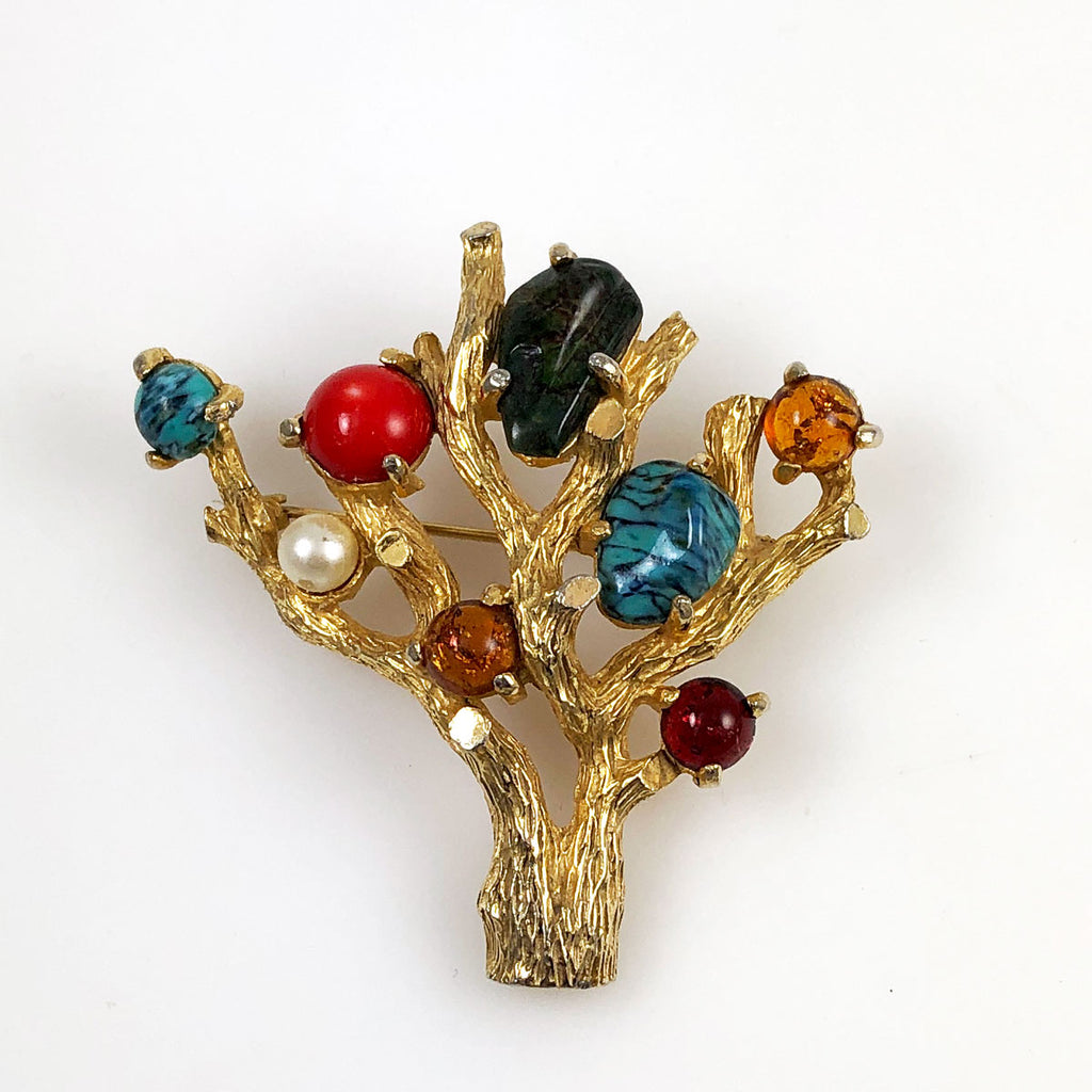 Hattie Carnegie Tree Brooch Vintage