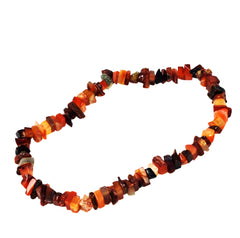 Carnelian Flat Chip Beads - Full strand